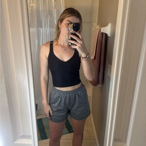 Lululemon grid texture black tank top
